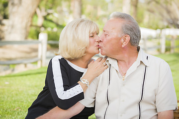 Image showing Affectionate Senior Couple Portrait At The Park