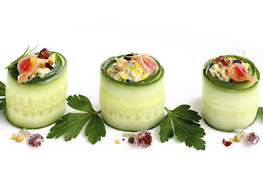 Image showing Cucumbers rolls