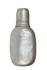 Image showing old aluminium flask