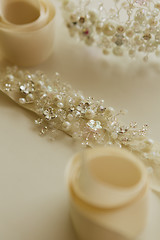 Image showing composition of wedding accessories bride