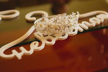 Image showing composition of wedding accessories bride