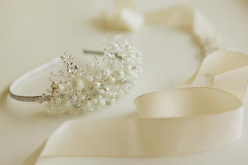 Image showing composition of wedding accessories bride