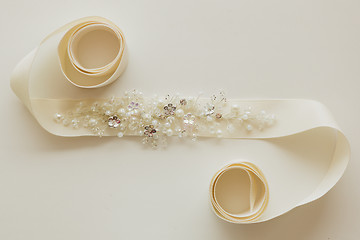 Image showing composition of wedding accessories bride