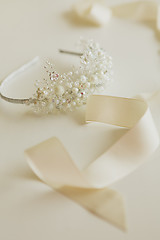 Image showing composition of wedding accessories bride