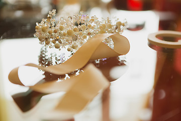 Image showing composition of wedding accessories bride