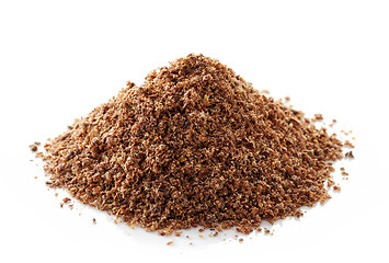 Image showing heap of crushed flax seeds