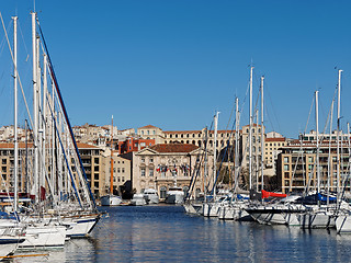 Image showing Marseille, city hall and harbor, France