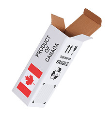 Image showing Concept of export - Product of Canada