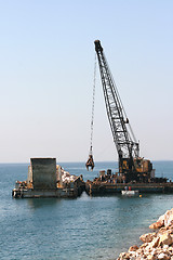 Image showing floating crane in action