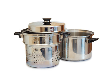 Image showing Large comfortable pot on a white background.