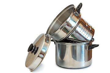 Image showing Large comfortable pot on a white background.