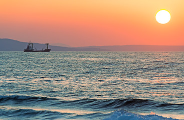 Image showing Landscape: sunsets on the sea.