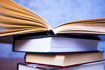 Image showing stack of vintage books