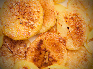 Image showing slices of baked potatoes