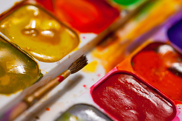 Image showing watercolor paints