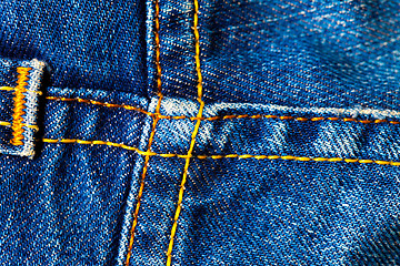 Image showing old denim surface with seams