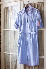 Image showing cotton summer dress on a hanger