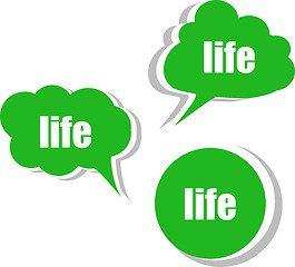 Image showing life. Set of stickers, labels, tags. Template for infographics