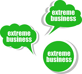 Image showing extreme business. Set of stickers, labels, tags. Business banners, infographics