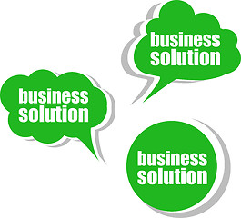 Image showing business solution. Set of stickers, labels, tags. Template for infographics