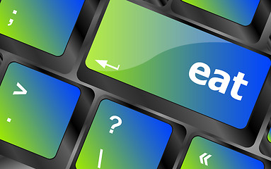 Image showing eat button on computer pc keyboard key