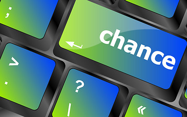 Image showing chance button on computer pc keyboard key