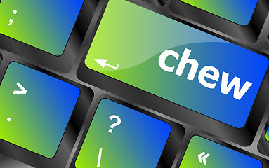 Image showing chew button on computer pc keyboard key