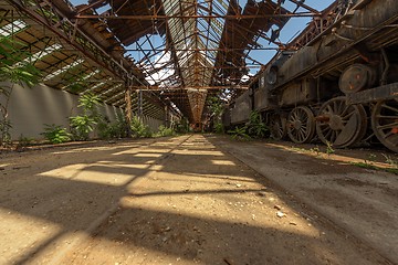 Image showing Industrial interior with bright light