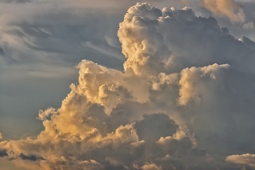 Image showing Beautiful sky with fluffy clouds