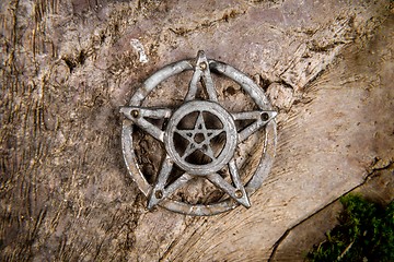 Image showing Pentagram closeup photo