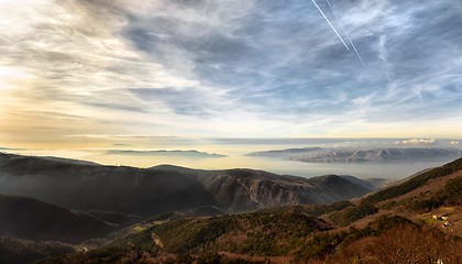 Image showing High mountains in croatia seaside