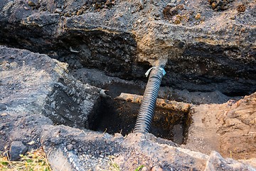 Image showing Pipes at construction site