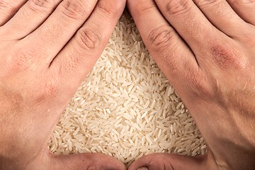 Image showing White rice background