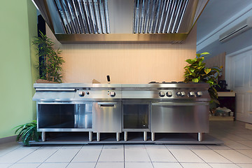 Image showing Professional kitchen in modern building