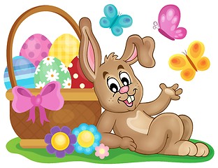 Image showing Easter image with cute bunny theme 1