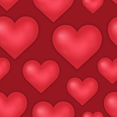 Image showing Heart theme seamless background 1