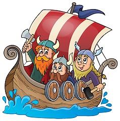 Image showing Viking ship theme image 1