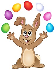 Image showing Young bunny with Easter eggs theme 3