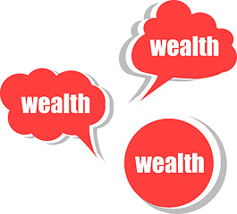 Image showing wealth. Set of stickers, labels, tags. Business banners, infographics