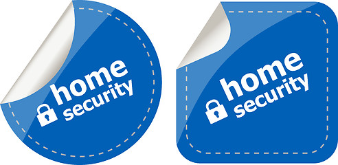 Image showing Secure lock sign label isolated on white, home security