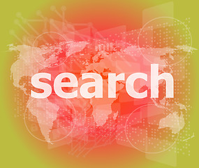 Image showing SEO web development concept: words Search on digital background