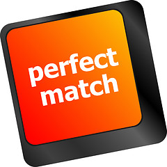 Image showing perfect match, keyboard with computer key button