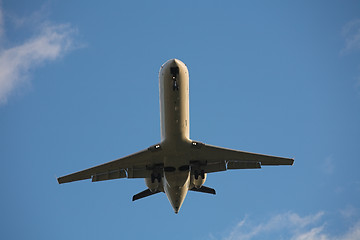 Image showing Landing airplane