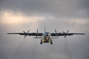 Image showing Landing airplane