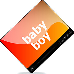 Image showing Video movie media player with baby girl word on it