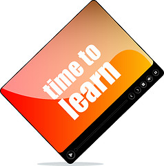 Image showing Video player for web with time to learn word