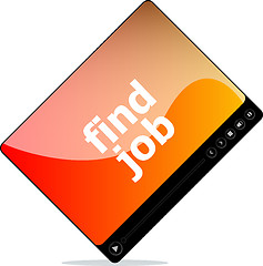 Image showing find job on media player interface