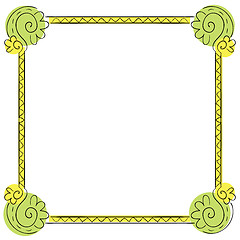 Image showing Vector children's frame on white background
