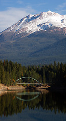 Image showing Mt Shasta Mountain Siskyou Lake Bridge California Recreation Lan