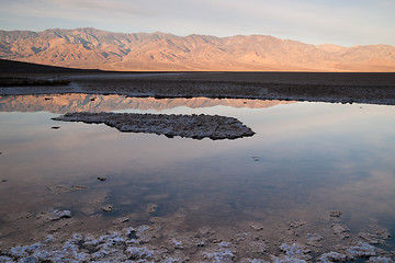 Image showing Badwater Basin Panamint Range Sunrise Death Valley National Park